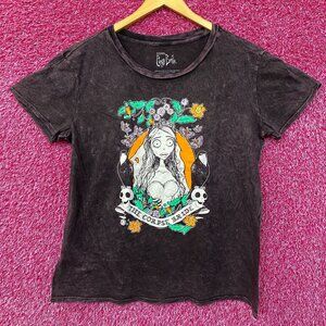Tim Burton The Corpse Bride Emily Retro Style Graphic Design T-Shirt large